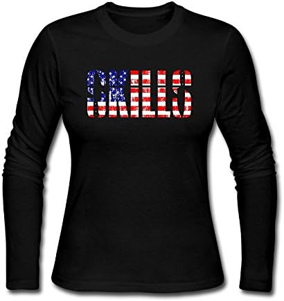 RUIZITS Women Round-Neck Screw Neck Skills Long Sleeve T Shirts Nice