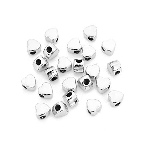 24 Pcs Alloy Love Heart Charms Mixed Smooth Metal Charms Pendants Accessory, DIY for Jewelry Making and Crafting