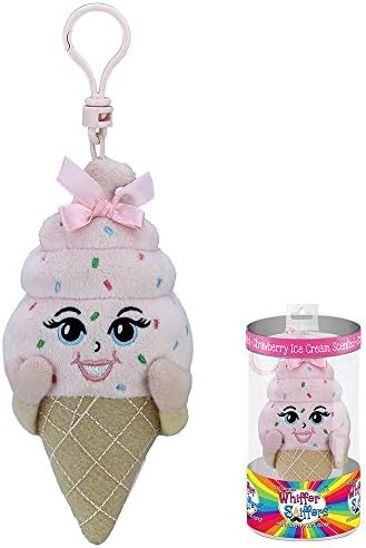 Whiffer Sniffers Shirley Cone Strawberry Ice Cream Scented Backpack Clip, 5"