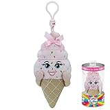 Whiffer Sniffers Shirley Cone Strawberry Ice Cream Scented Backpack Clip, 5