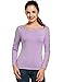 ANGVNS Bodycode Long Sleeve O Crew Neck Lace Blouse for Prom Evening Party