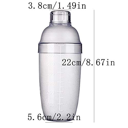 Limeow Shaker Transparent für Bar Kunststoff-Shaker für Cocktail Drink Kunststoff Cocktail Making Set Kunststoffmischer… – Bild 3