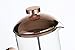 Rhysens French Coffee Press and Tea Maker, Grid Style,8 Cup/4 Mug (1 liter, 34 oz) Teapot,Copper Plated Stainless Steel with Heat Resistant Glass