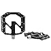 FOOKER Bike Pedals Non-Slip Aluminum Alloy MTB Mountain Bike Pedals 3 Bearing 9/16