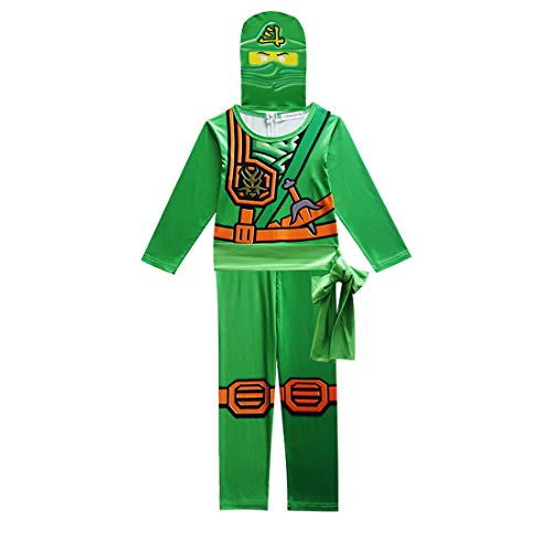 Thombase Ninja Warrior Costume for The Cossplay of Children Boys and Dressup Party Clotrhes with Weapon