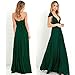 JET-BOND Night Dress Multi-Way Wrap Camisoles Halter Floor Long Dress High Elasticity FS41 (S, Green)