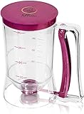Pancake & Cupcake Batter Dispenser - Perfect Baking Tool for Cupcakes, Waffles, Muffin Mix, Crepes, Cake or Any Baked Goods - KPKitchen Easy Pour Home Food Gadget - Bakeware Maker with Measuring Label