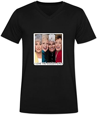 Novelty Eworld Mens Golden Girls Tv Show Fans V-neck T Shirt XXL Black