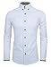 TAM WARE Mens Classic Slim Fit Contrast Inner Long Sleeve Dress Shirts TWNMS314-1-317-WHITE-US M