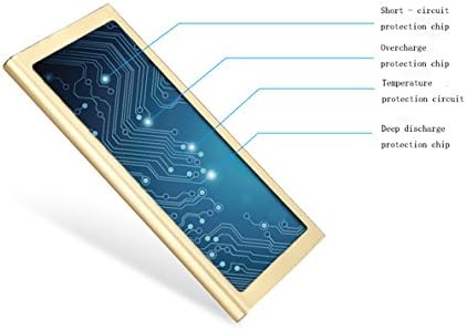 Solar Charger,10000mah Ultra-thin Dual USB Port Solar Portable Charger Backup Power Bank With LED Light Perfect for Emergency Cell Phone, iPad, iPod, GPS,Bluetooth and Camera-Champagne Gold