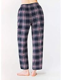Pantalones de pijama de algodón, suaves, ligeros, de franela, con bolsillos