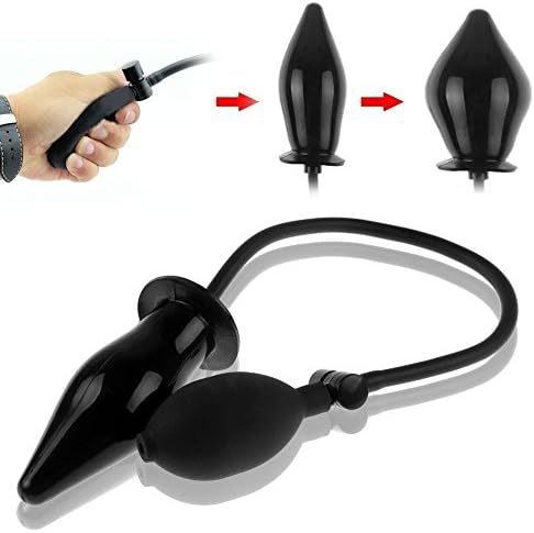 LongDG Inflatable Plug Anales Set Pump with Push Release Button Backyard Pulled Bead Pneumatic Inflating Plug Anales Stimulate massger