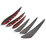 DTOUCH Racing Universal Exterior Front Bumper Lip Splitter Fins Spoiler Canards