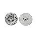 HOUSWEETY 30pcs Silver Tone Flower Decorative Metal Buttons Fit Sewing Scrapbook 15mm