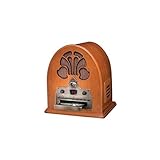 Pemberly Row Two-In-One Vintage Cathedral Radio and