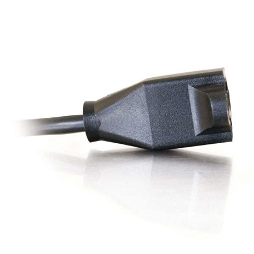 C2G 03114 18 AWG Short Extension Power Cord, Power Extension Cord, 3