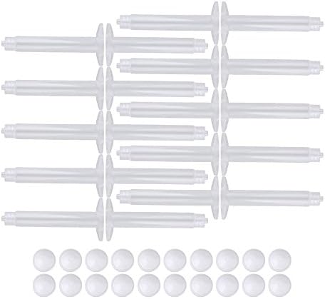 CNBTR 2.91" Transparent Plastic USA Type Fluid Dispenser 3cc Capacity Glue Dispensing Syringe Barrel for Industry Pack of 20