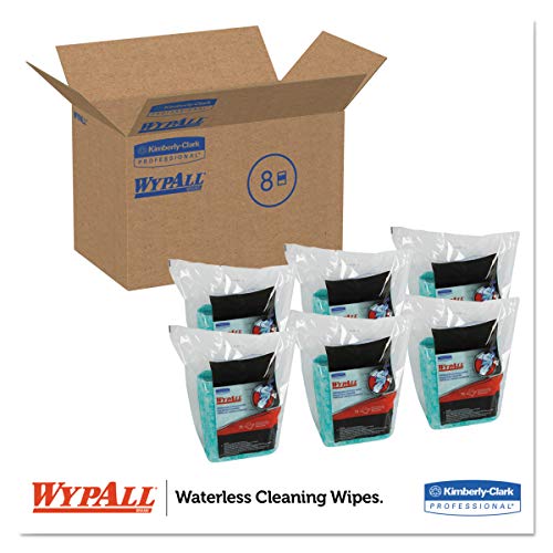 WypAll 91367CT Waterless Cleaning Wipes Refill Bags, 12 x 9, 75 per Pack (Case of 6)