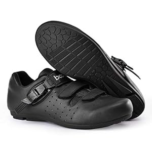 Fietsschoenen Heren,Dames Antislip Ademende Fietsschoenen Road- en Mountainbikeschoenen Zonder Slot,Black-UK6.5=(EU40…