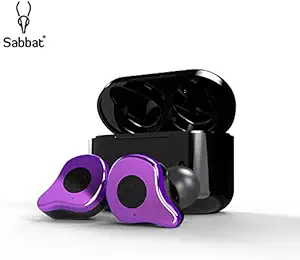 Sabbat E12 PRO 3D Clear Sound True Wireless Earbuds Blutooth 5.0 TWS Stereo Earphones A week's Endurance with Built-in Mic and Charging Case for iPhone, Samsung, iPad, Android(Purple)