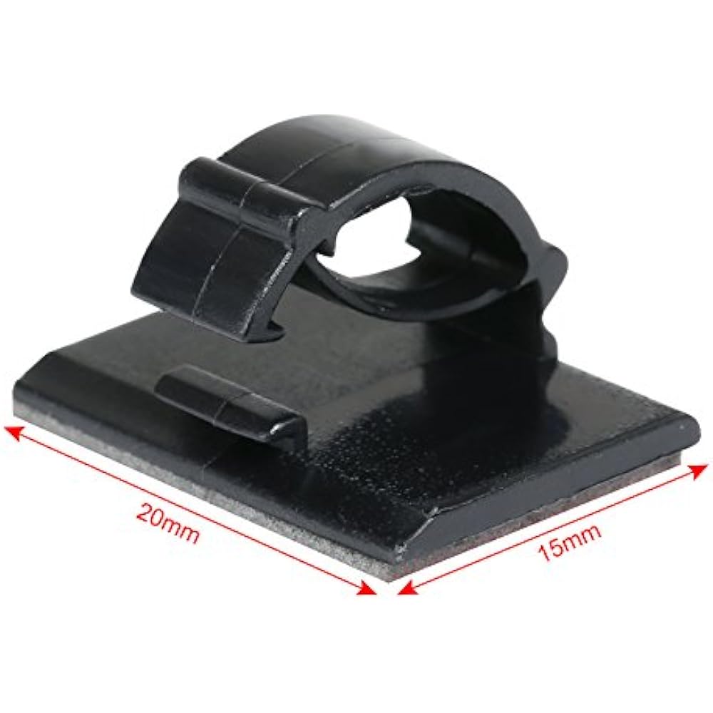 100Pcs 3M Adhesive Cable Clips Cord Organizer Wire Management For Car