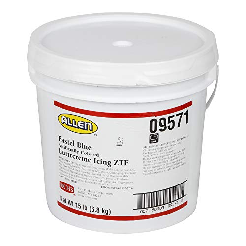 Rich's JW Allen Pre-Whipped Buttrcreme Icing ZTF, Pastel Blue, 15 lb