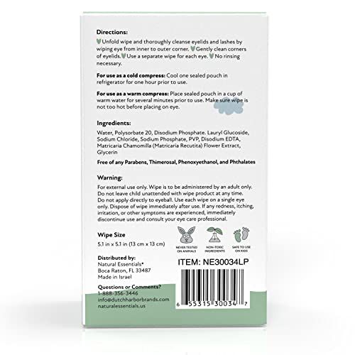 Natural Essentials Lil' Peepers Baby Eye Wipes and Eyelid Cleanser