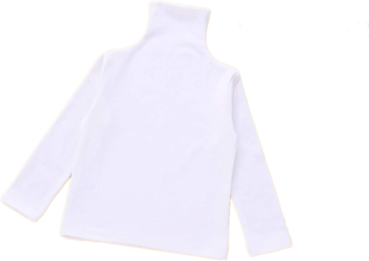 Baby Little Girls Long Sleeve Shirts Turtleneck T-Shirt Tops Basic Solid Color Blouse Outfit for Toddler Kids Girl: Clothing