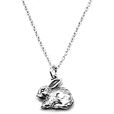 KEVIN N ANNA Sterling Silver Small Rabbit Charm Necklace, 16"