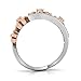 Siam panva Fabulous 925 Silver Floral Ring Two Tone Rose Gold Flower Jewelry Sz 6-10 (US Code 9)