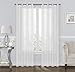 GoodGram 2 Pack Ultra Luxurious High Woven Elegant Sheer Grommet Curtain Panels - Assorted Sizes & Colors (White, 84 in. Long)