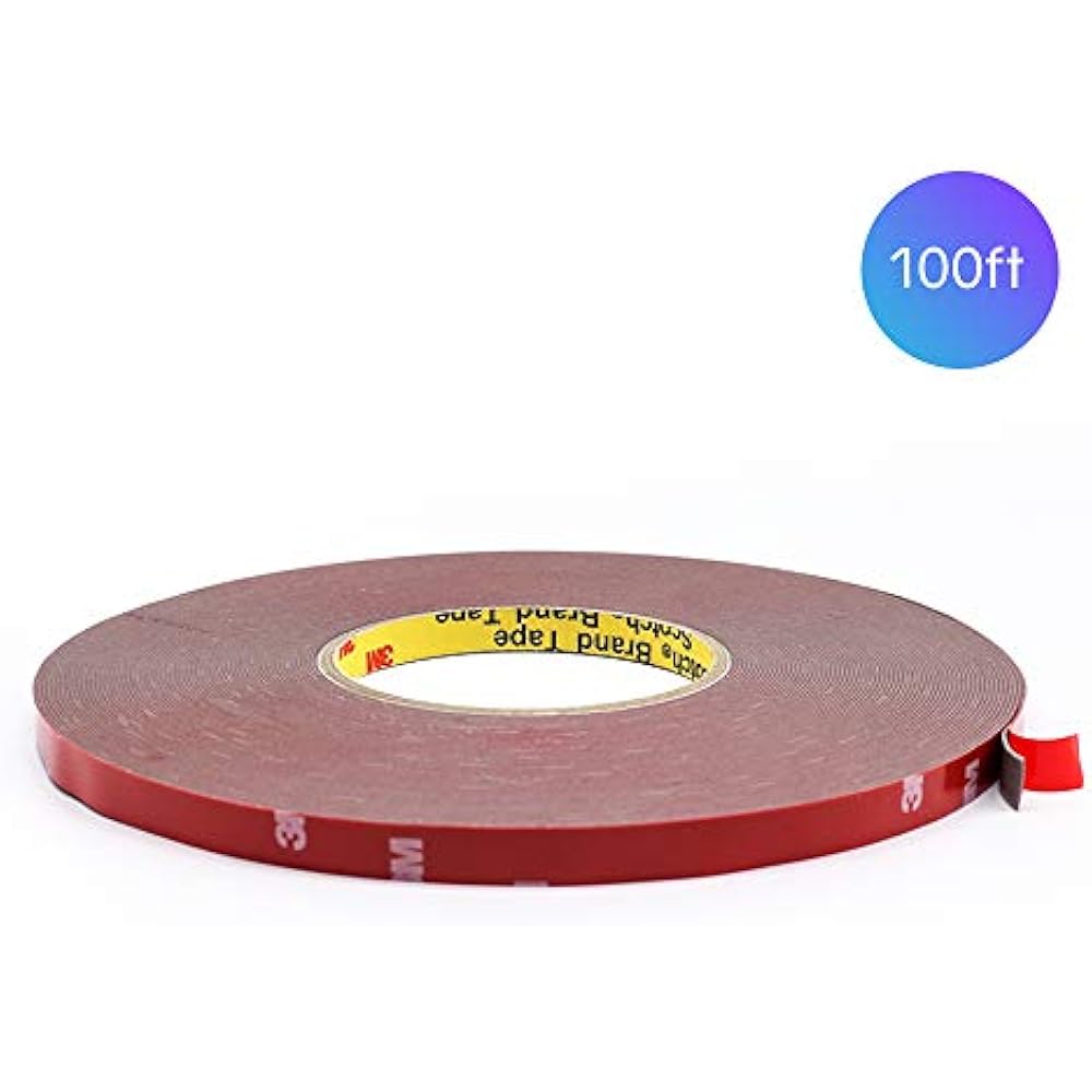 Heavy Duty Foam Mounting Tape, 100 Feet 0.4Inch Width Strong Adhesive