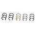 CrazyPiercing 5PCS Piercing Women Girls Men 16G Stainless Steel Non-piercing Fake Lip Nose Ring Clip-on Cartilage Septum Earring Hoop (3 Layer)