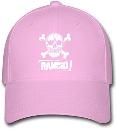 MUKIY Rancid Skull White Theme Logo Design Baseball Caps Sun cap Pink