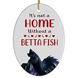 Black Violet Betta Fish Christmas Ornament 2024