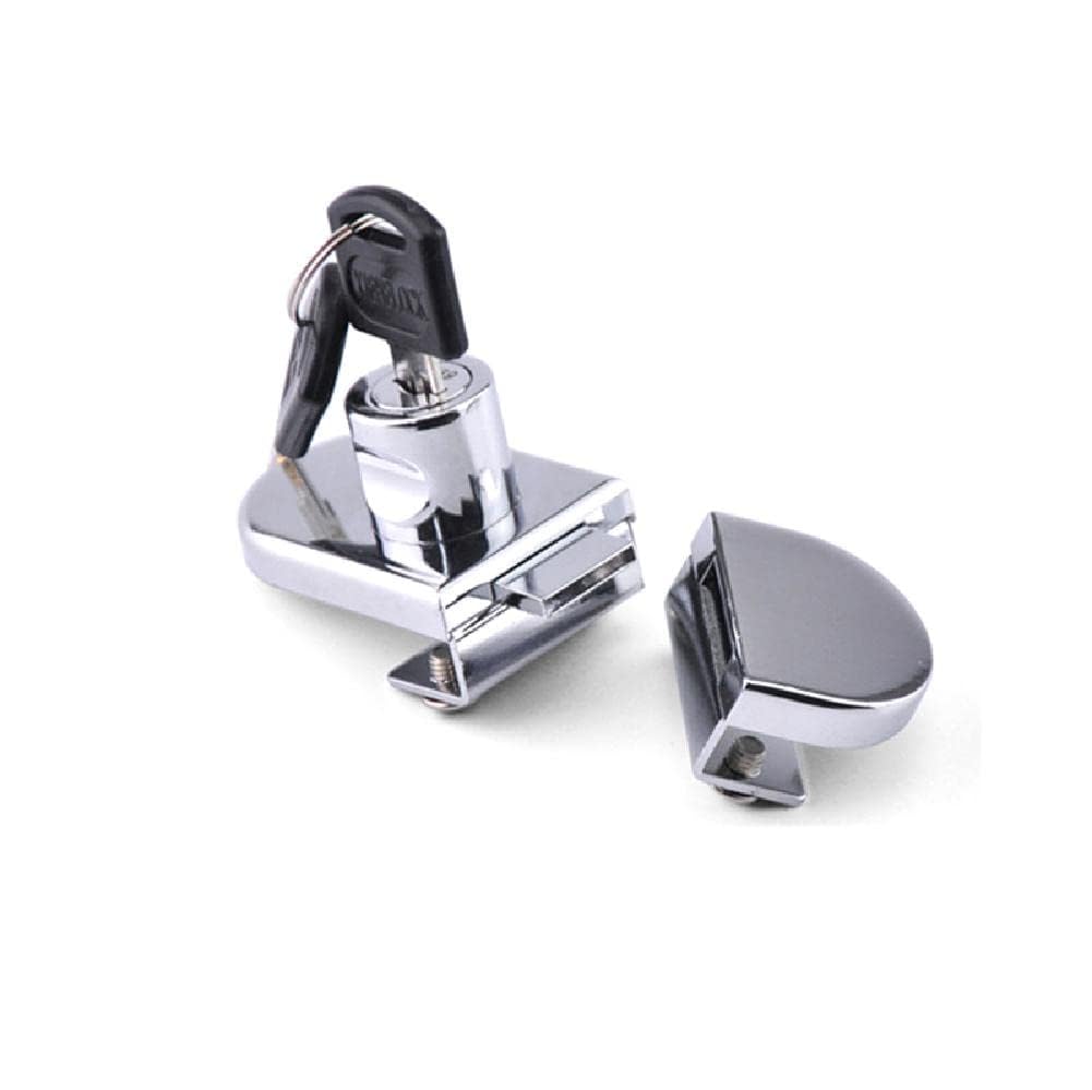 SagaSave Glass Door Lock, Double Door Security Lock with Keys for Home Hotel Bathroom Showcase (One for All Keys)