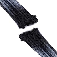 Ombre Dreadlocks Black To Grey To White Hair Extensions For Men