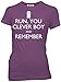 Doc Who Run You Clever Boy And Remember Junior T-Shirt, Dark Purple - Large