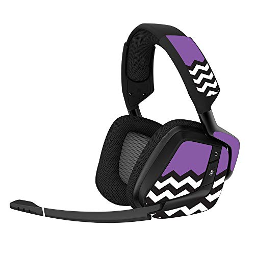 MightySkins Skin Compatible with Corsair Void Pro Gaming Headset - Purple Chevr…