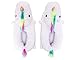 MoonRise Market Light-Up Unicorn Slippers for Kids [Twinkle Tootsies] Color-Changing LED Lights and Vibrant Rainbow Mane - for Cool Kids with Magic in Their Hearts & Sparkle on Their Soles! (Women)
