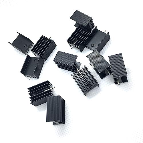 TO-220 Heatsink Kit,TO220 Heatsink + Insulator/Mounting Kits (TO220 Heat Sink +Screw+Insulator Rubberized Silicone) for LM78XX Voltage Regulator, MOSFET Transistor 20mmx15mmx11mm 12 Pack - Thumbnail 5