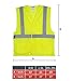 SHORFUNE High Visibility Safety Jackets with Pockets and Reflective Strips, Loop and Hook, Yellow, ANSI/ISEA Standards, L-XL