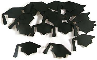 Graduation Hats Cap Die Cuts Set - Black (20pieces)