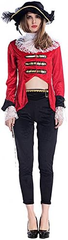 Women's Pirate Hat and Pants Adult Costume Red