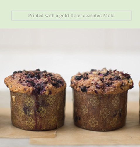 Paper Muffin Cupcake Mold, Disposable Baking Cup Panettone paper mold 25ct, non-stick paper All Natural FDA Approved, Providing a Beautiful Display for Serving Baked Goods (2-3/4 x 2”)