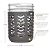 JarJackets Silicone Mason Jar Protector Sleeve - Fits Ball, Kerr 16oz (1 pint) Wide-Mouth Jars | Package of 4 (Charcoal)