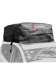 WISAMIC Auto Dachbox Faltbare Dachkoffer Aufbewahrungsbox 580 L Wasserdicht Dachtasche Dachgepäckträger Tasche Aufbewahrungsbox 30 Kubikfuß für Reisen und Gepäcktransport Schwarz