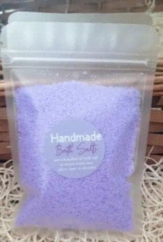 Epsom Bath Salts Bag Purple Berry Fragrance Relaxing Soak