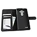 LG G4 Case, Abacus24-7 [Wallet Series] with Flip Cover & Stand, Black