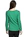 Allegra K Lady Split Neck Long Sleeve Mock Chest Pockets Shirt XL Green